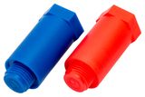 Изображение товара Комплект монтажных заглушек резьба 1/2" красная и синяя, 2 шт