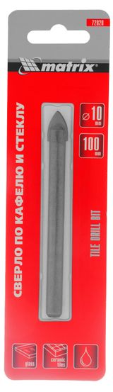 Изображение товара Сверло по керамической плитке и стеклу MATRIX 10 мм