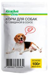 Изображение товара Влажный корм для собак «Каждый день» с говядиной в соусе, 100 г