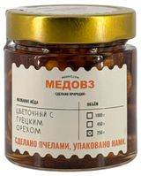 Изображение товара Мед «Медовз» цветочный с грецким орехом, 250 г