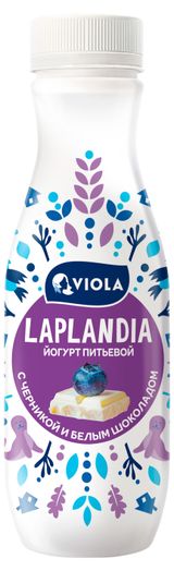 Изображение товара Йогурт питьевой Laplandia черника и белый шоколад, 260 г