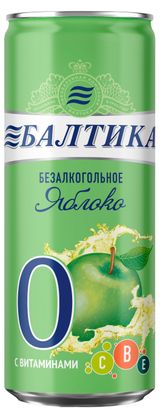 Изображение товара Пивной напиток безалкогольный «Балтика» Яблоко, 300 мл