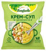 Изображение товара Овощная суповая смесь Крем-суп овощной BONDUELLE с цветной капустой 3 порции замороженная, 350 г