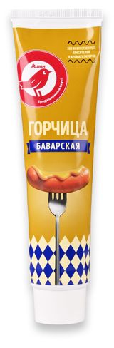 Изображение товара Горчица АШАН Красная птица Баварская, 180 г
