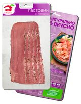 Изображение товара Пастрами говяжье копчено-вареный «Мясной Дом Бородина» из говяжьей грудинки в обсыпке нарезка, 95 г