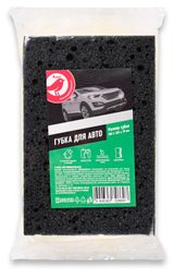 Изображение товара Губка для авто АШАН Красная птица двухслойная, 190х125х70 мм