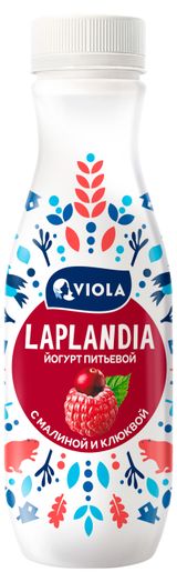Изображение товара Йогурт питьевой Laplandia малина с клюквой, 260 г