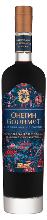 Изображение товара Настойка «Онегин» Gourmet Черноплодная рябина кедровый орех и бузина Россия, 0,5 л