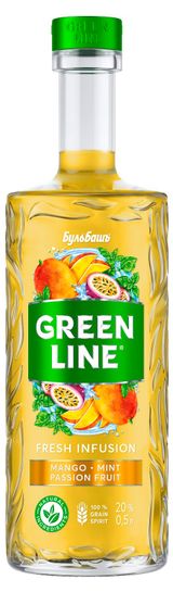 Изображение товара Настойка «Бульбашъ» Green Line манго маракуйя мята Беларусь, 0,5 л