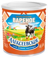 Изображение товара Молоко сгущенное «Алексеевское» вареное с сахаром 8.5% БЗМЖ, 360 г
