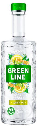 Изображение товара Водка «Бульбашъ» GreenLine Цитрус Беларусь, 0,5 л