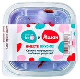 Изображение товара Десерт сливочный муссовый кремчиз АШАН & Ozon fresh голубая матча вишня-шоколад в стакане охлажденный, 125 г