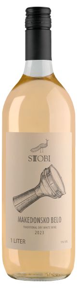 Изображение товара Вино STOBI Makedonsko Belo белое сухое Сербия, 1 л