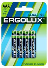 Изображение товара Батарейка алкалиновая Ergolux ААА, 8 шт