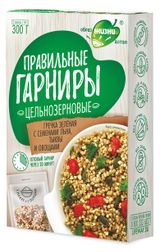 Изображение товара Гарнир цельнозерновой Гречка зеленая с семенами льна тыквы и овощами, 5х60 г