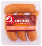 Изображение товара Сардельки АШАН Красная птица свиные, 460 г