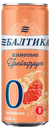 Изображение товара Пиво безалкогольное «Балтика» №0  Грейпфрут светлое фильтрованное 0%, 330 мл