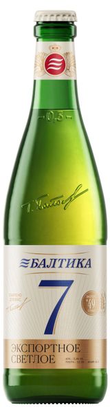 Изображение товара Пиво светлое «Балтика» 7 Экспортное 5,4%, 500 мл