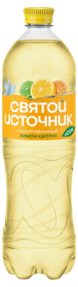 Изображение товара Вода питьевая «Святой Источник» газированная с соком лимон-цитрус, 1 л