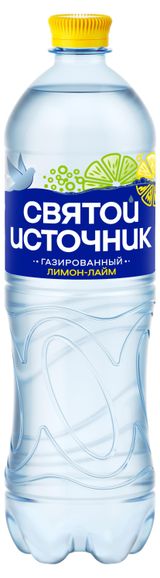 Изображение товара Вода питьевая «Святой Источник» газированная с ароматом лимона и лайма, 1 л