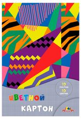 Изображение товара Картон цветной «АппликА» А4, 10 листов 10 цветов в ассортименте