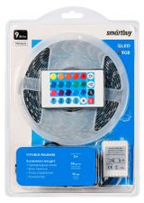 Изображение товара Комплект светодиодной ленты SmartBuy SMD 50х50/60 12V IP65 9W RGB 720лм катушка, 5 м
