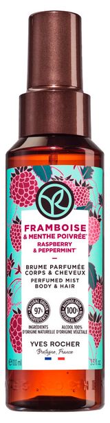 Изображение товара Спрей для тела и волос Yves Rocher Парфюмированный Малина & Мята, 100 мл