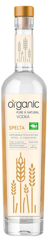 Изображение товара Водка «Пермалко» Pure & Natural Organic spelta Россия, 0,5 л