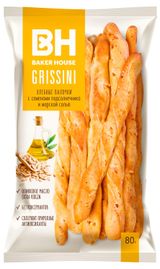 Изображение товара Хлебные палочки Baker House с семенами подсолнечника и морской солью, 80 г