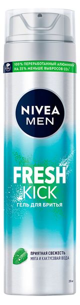 Изображение товара Гель для бритья NIVEA MEN Fresh Kick приятная свежесть с мятой, 200 мл