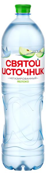 Изображение товара Вода питьевая «Святой Источник» со вкусом яблока негазированная, 1,5 л