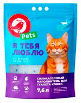 Изображение товара Наполнитель для кошачьего туалета АШАН Красная птица силикагелевый, 7,6 л