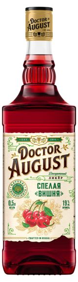 Изображение товара Ликер десертный Doctor August Спелая вишня Россия, 0,5 л