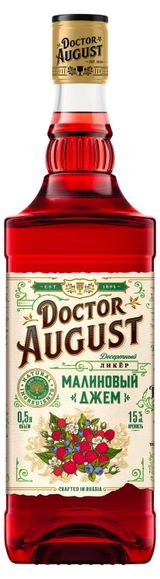 Изображение товара Ликер Doctor August Малиновый джем Россия, 0,5 л