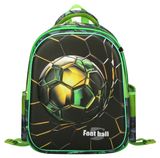 Изображение товара Рюкзак школьный для мальчика Foot ball черно-зеленый, 1 шт