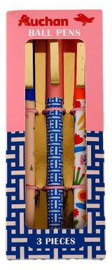 Изображение товара Набор коллекция Клауд, шариковых ручек АШАН Красная птица черные 1 мм, 3 шт