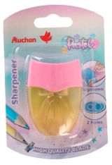 Изображение товара Точилка коллекция Вейв, АШАН Красная птица, с 2 отверстиями и контейнером, 6,5х4,5х2,5 см в ассортименте