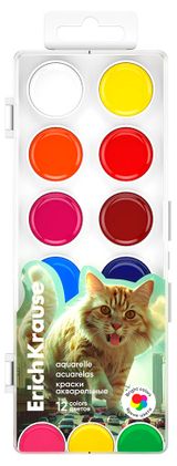Изображение товара Краски акварельные ErichKrause Big City Cats, 12 цветов