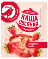Изображение товара Каша овсяная АШАН Красная птица с клубникой, 35 г