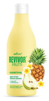 Изображение товара Шампунь «Белита» Revivor Frutti для суперблеска волос с грушей и ананасом, 500мл