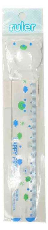 Изображение товара Линейка Centrum пластиковая с лупой 15 см, 1 шт в ассортименте