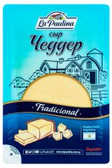 Изображение товара Сыр полутвердый Чеддер La Paulina нарезка 48% БЗМЖ Аргентина, 150 г