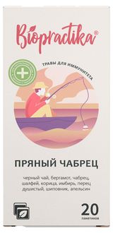 Изображение товара Чай черный Biopractika Пряный чабрец, 20 пакетиков