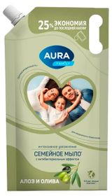 Изображение товара Мыло жидкое Aura Family Алоэ антибактериальное, 1 л