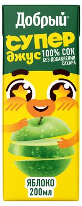 Изображение товара Сок «Добрый» Active kid яблочный, 200 мл