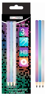 Изображение товара Набор чернографитовых карандашей Listoff Lumin HB, 3 шт
