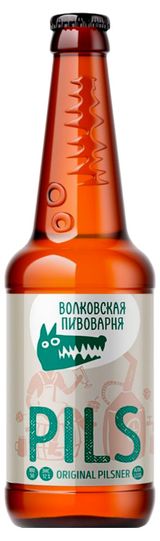Изображение товара Пиво светлое «Волковская Пивоварня» фильтрованное пастеризованное 5,2%, 450 мл