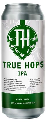 Изображение товара Пиво светлое True Hops Ipa нефильтрованное пастеризованное 6%, 450 мл