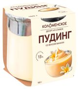 Изображение товара Десерт сливочный «Коломенский» Пудинг из сливок со вкусом ванили в стеклянной банке 13% охлажденный, 160 г