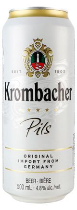 Изображение товара Пиво светлое Krombacher Pils фильтрованное пастеризованное 4,8%, 500 мл